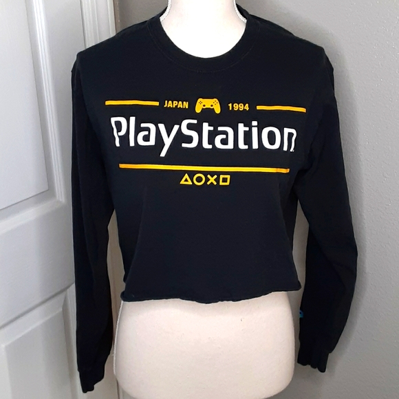 Sony Tops - Playstation| Long Sleeve Retro Crop Tee